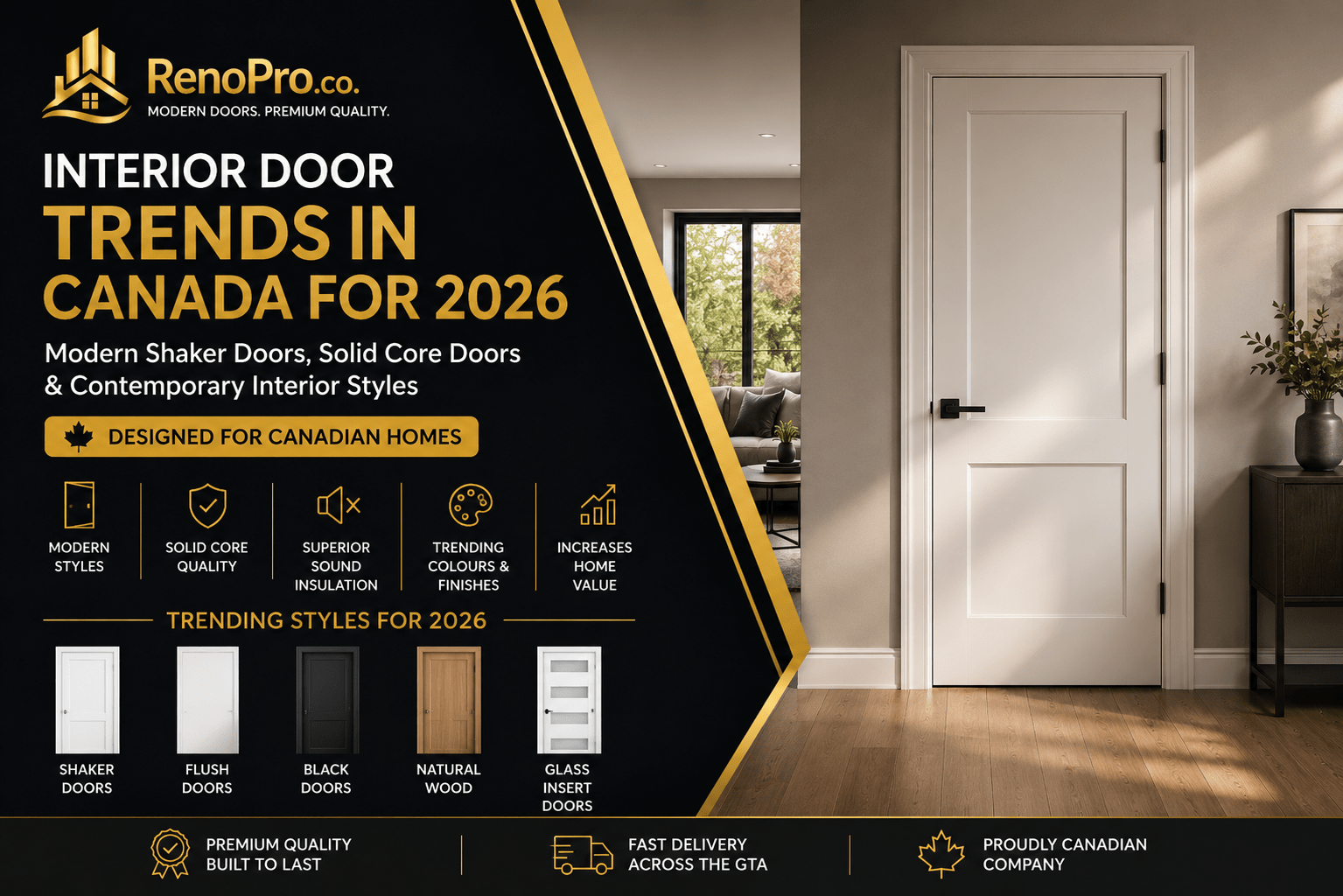 Interior Door Trends in Canada 2026 Modern Shaker & Solid Core Doors ...
