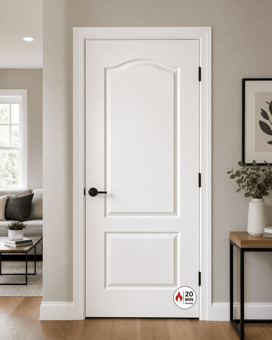 2 Panel Arch Top Fire Rated Interior Door Pre - machined - RenoPro Co.