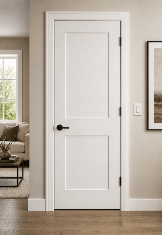2 Panel Shaker Fire Rated Interior Door Pre - machined - RenoPro Co.