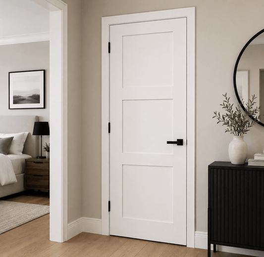 3 Panel Shaker Solid Core Pre-Hung Interior Door - RenoPro Co.