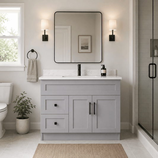 42" Modena MDF Shaker Free Standing Bathroom Vanity - RenoPro Co.