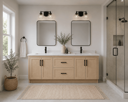 72" Modena MDF Shaker Free Standing Bathroom Vanity - RenoPro Co.