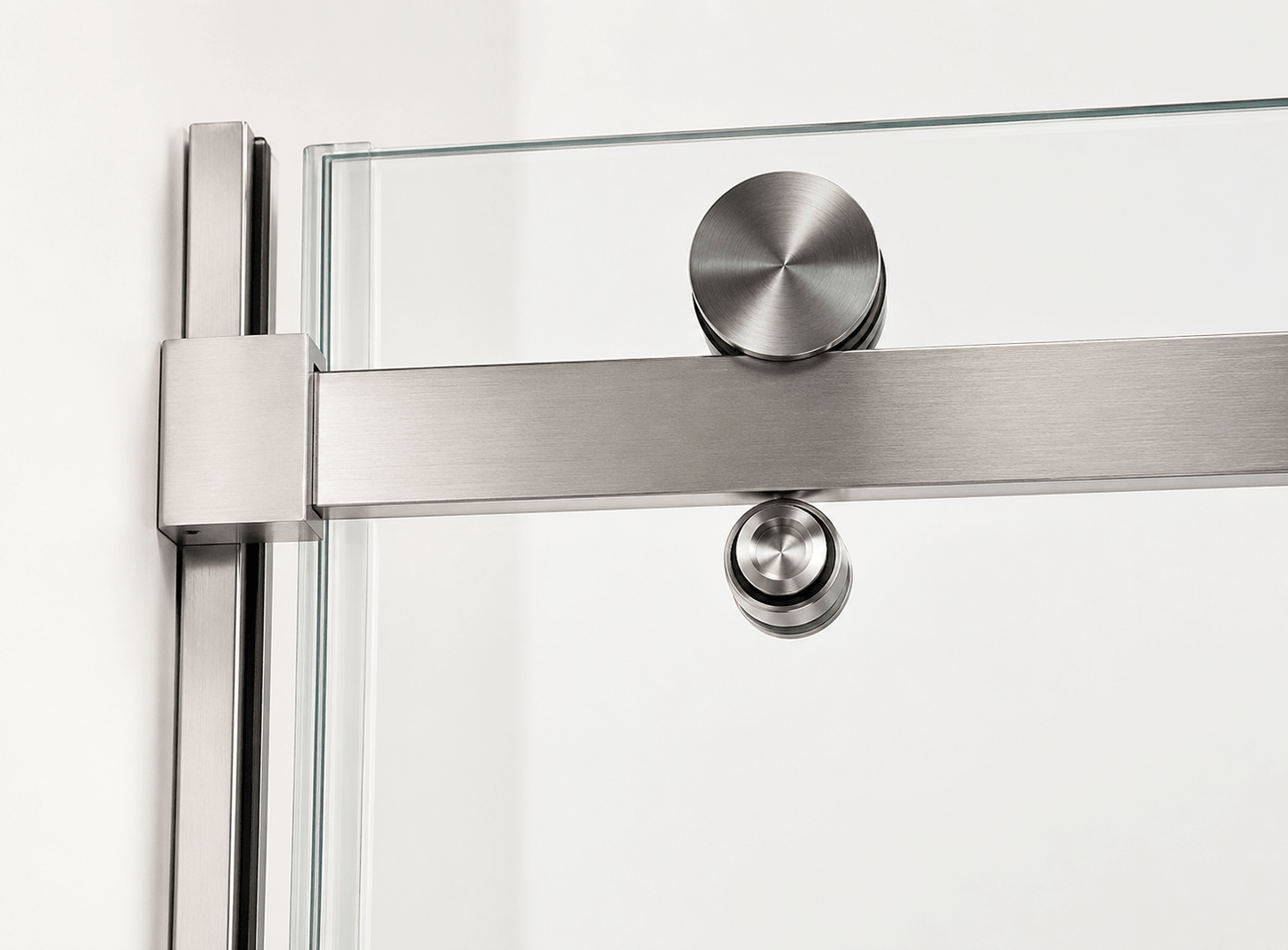 Frameless Sliding Shower Glass Door Brushed Nickel - RenoPro Co.