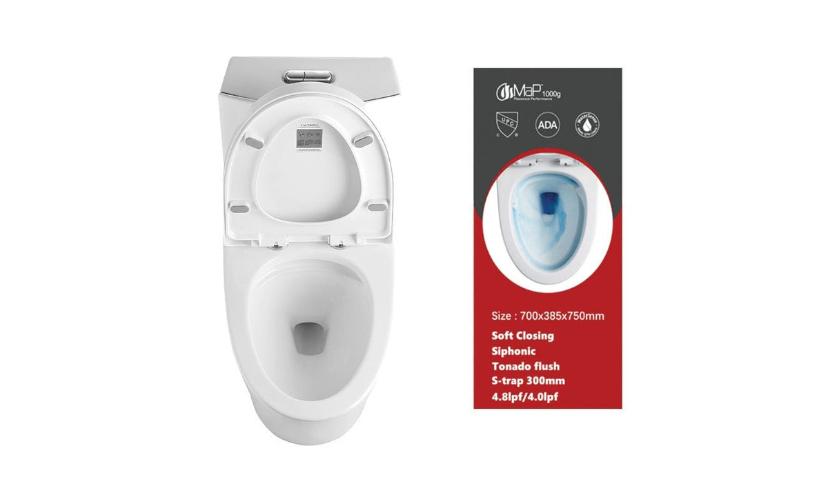 Luna One-Piece Dual Flush Modern Toilet - RenoPro Co.