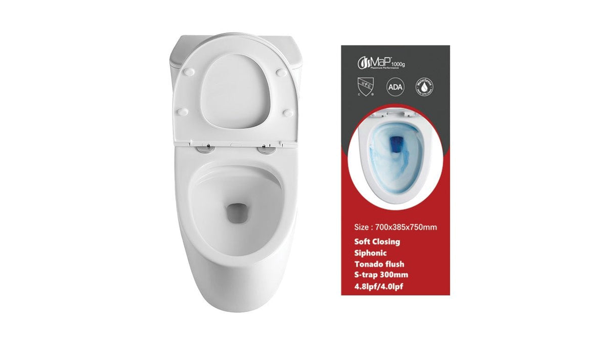 Nova One-Piece Dual Flush Modern Toilet - RenoPro Co.