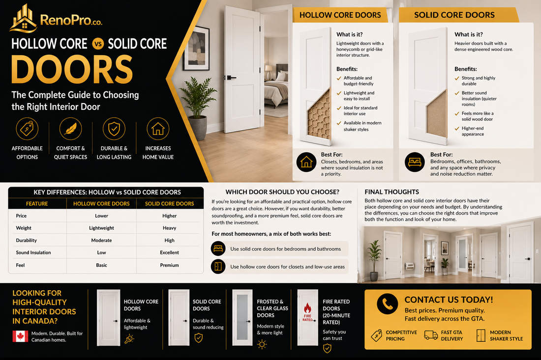 Hollow Core vs Solid Core Interior Doors RenoProCo