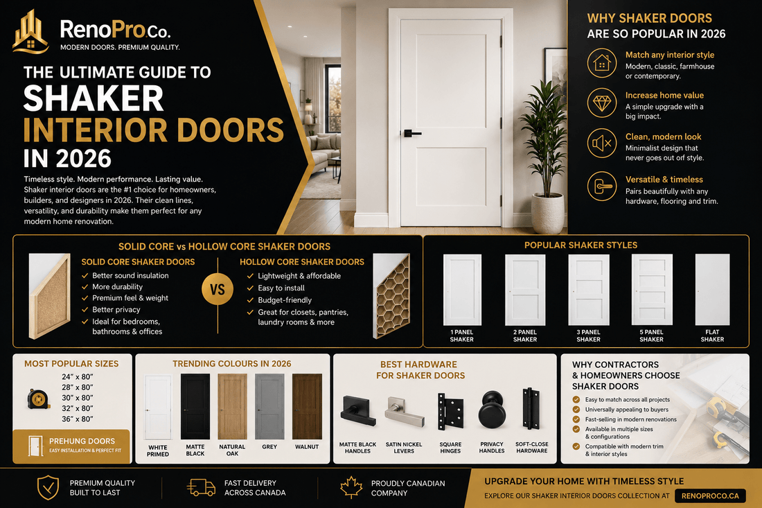 Best Shaker Interior Doors for Modern Homes - RenoPro Co.