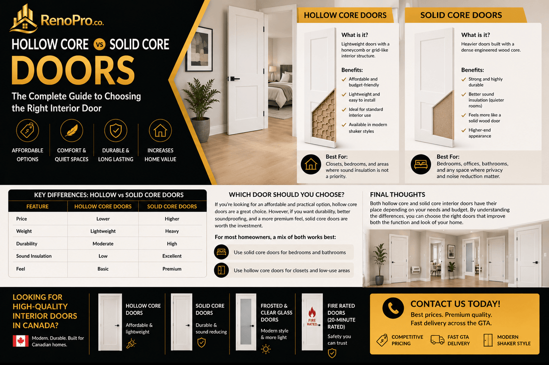 Hollow Core vs Solid Core Interior Doors – Which One Should You Choose? - RenoPro Co.