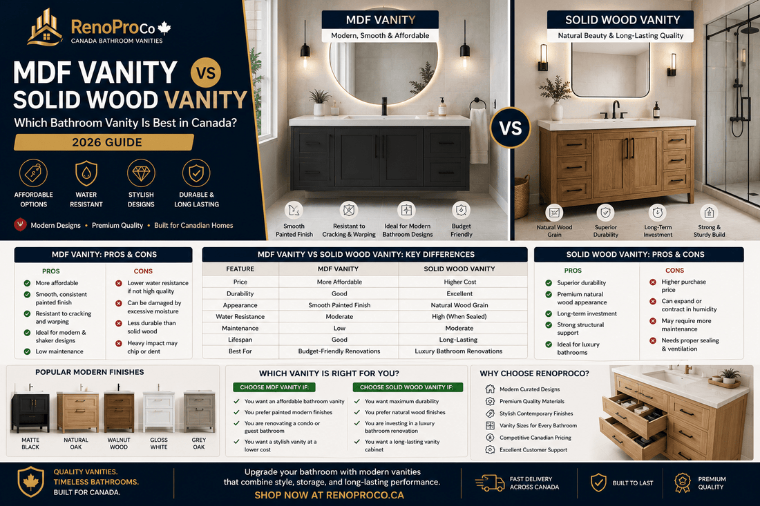 MDF Vanity vs Solid Wood Vanity: Which Bathroom Vanity Is Better? - RenoPro Co.