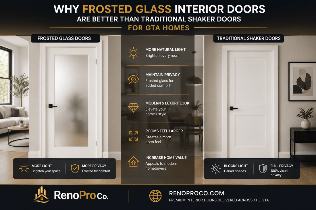 Modern Frosted Glass Interior Doors: The Perfect Upgrade for GTA Homes - RenoPro Co.