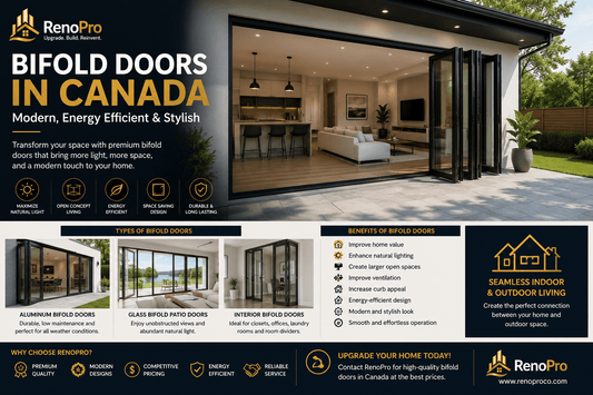 Premium Bifold Doors in Canada | Modern Patio Door Solutions - RenoPro Co.