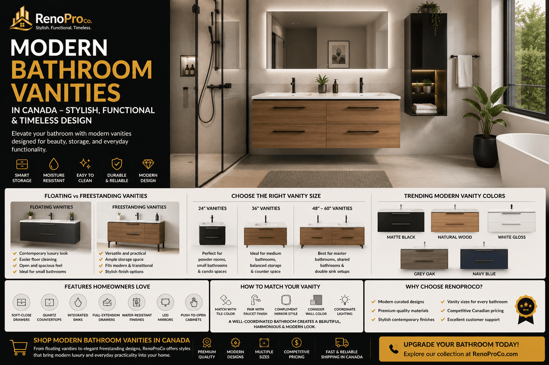 Upgrade Your Bathroom With Modern Vanities RenoProCo - RenoPro Co.