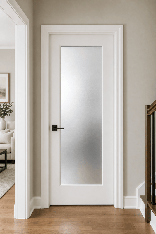 1 Panel Frosted Glass Interior Door - RenoPro Co.