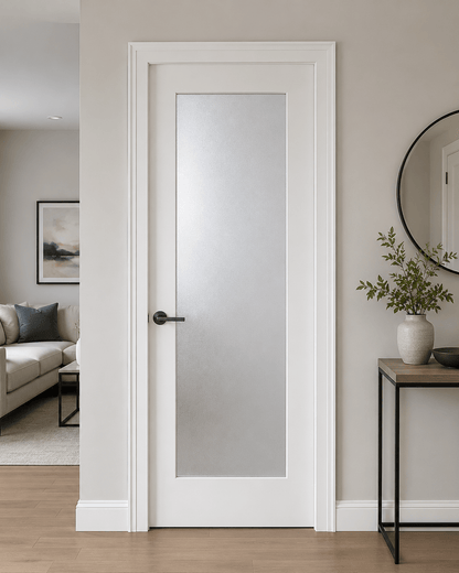 1 Panel Frosted Glass Interior Door - RenoPro Co.