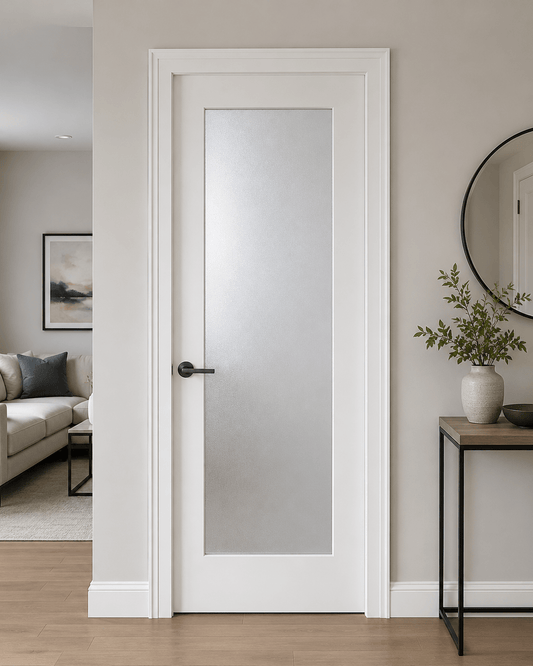 1 Panel Frosted Glass Interior Door - RenoPro Co.
