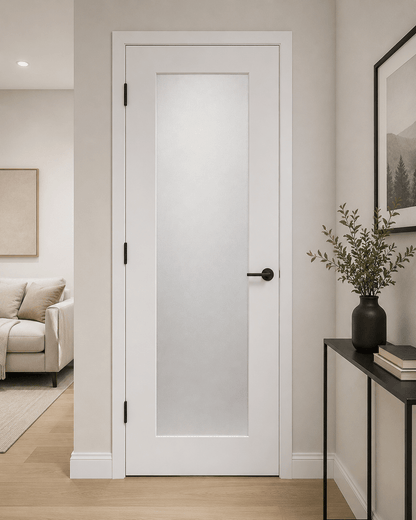 1 Panel Frosted Glass Pre-Hung Interior Door - RenoPro Co.