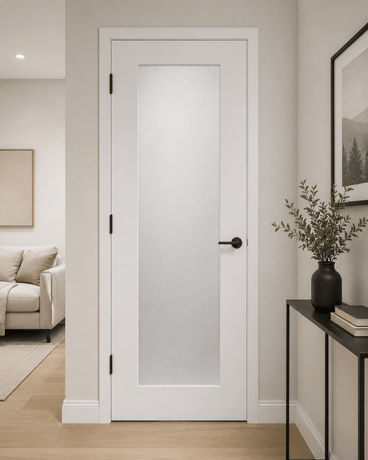 1 Panel Frosted Glass Pre-Hung Interior Door - RenoPro Co.