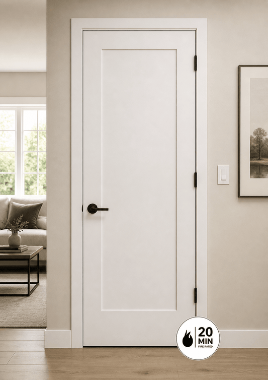 1 Panel Shaker Fire Rated Interior Door Pre - machined - RenoPro Co.