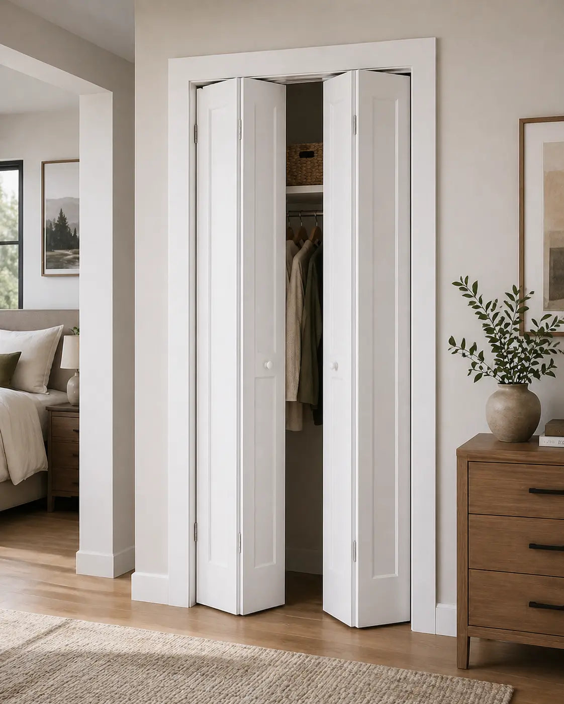 1 Panel Shaker Hollow Core Bifold Door - RenoPro Co.