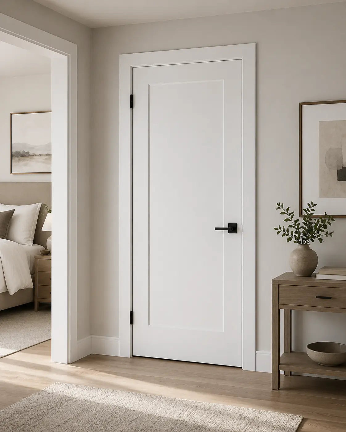 1 Panel Shaker Hollow Core Pre - Hung Interior Door - RenoPro Co.