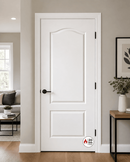 2 Panel Arch Top Fire Rated Interior Door Pre - machined - RenoPro Co.