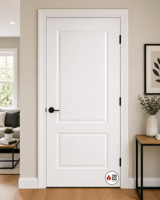 2 Panel Raised Fire Rated Interior Door Pre - machined - RenoPro Co.