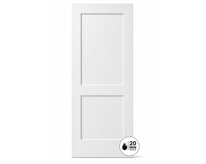 2 Panel Shaker Fire Rated Interior Door Pre - machined - RenoPro Co.