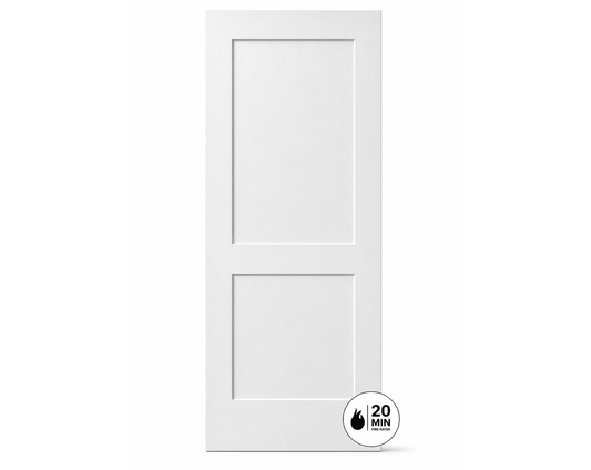 2 Panel Shaker Fire Rated Interior Door Pre - machined - RenoPro Co.