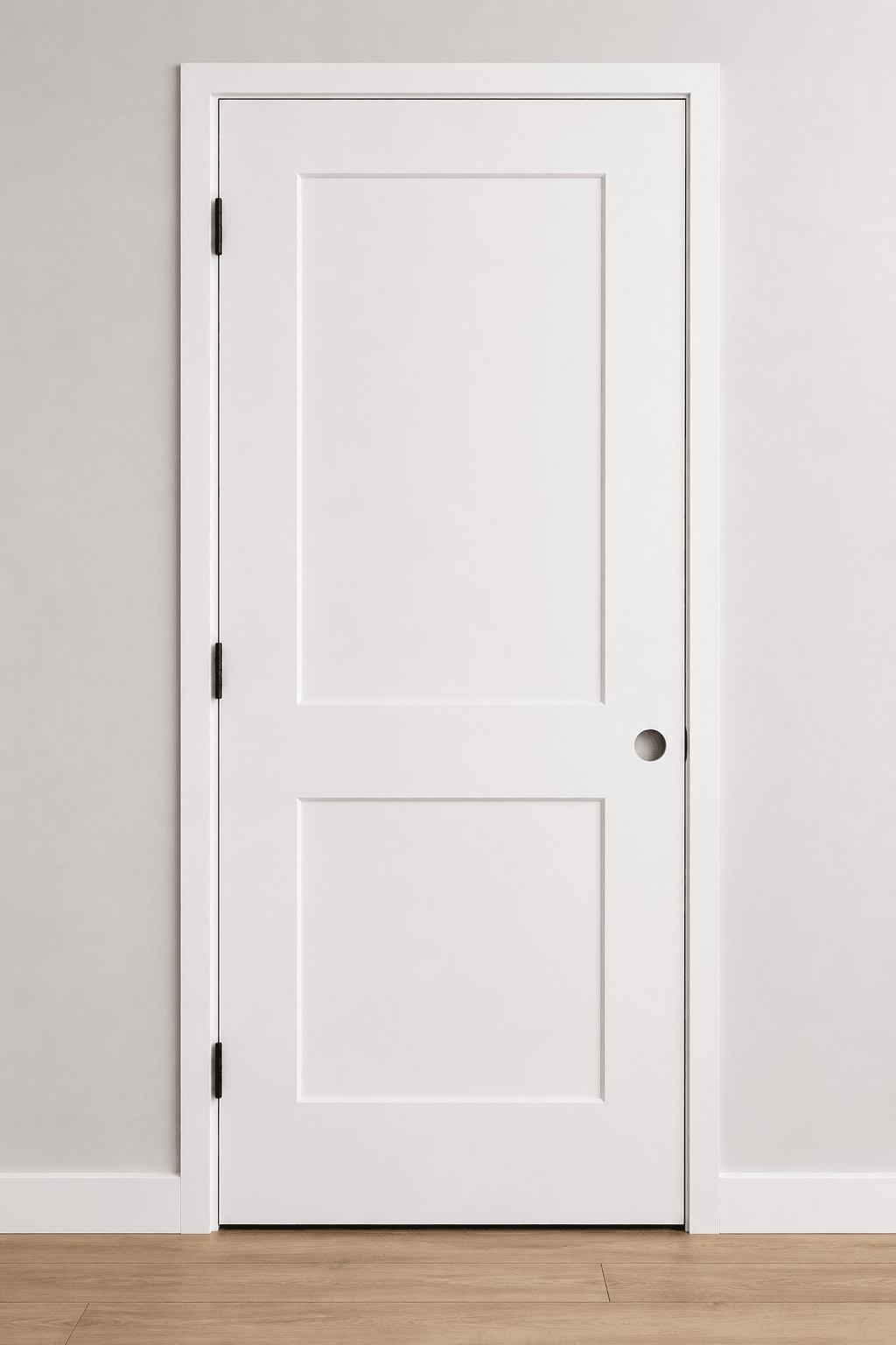 2 Panel Shaker Solid Core Pre-Hung Interior Door - RenoPro Co.