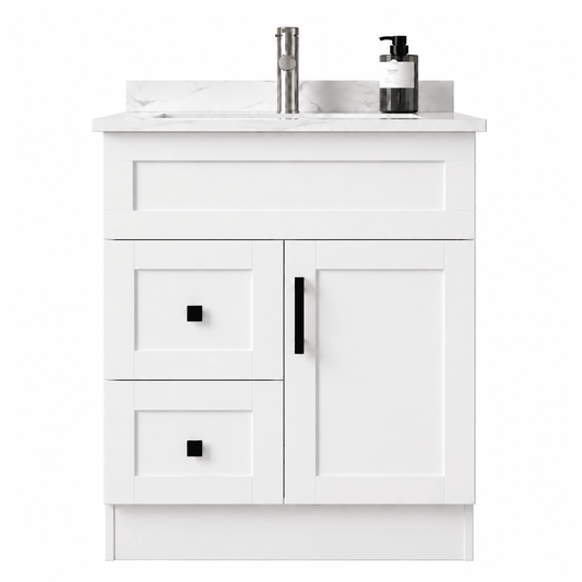 30" Modena MDF Shaker Bathroom Vanity - RenoPro Co.