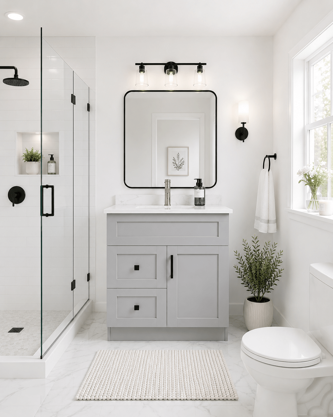 30" Modena MDF Shaker Bathroom Vanity - RenoPro Co.