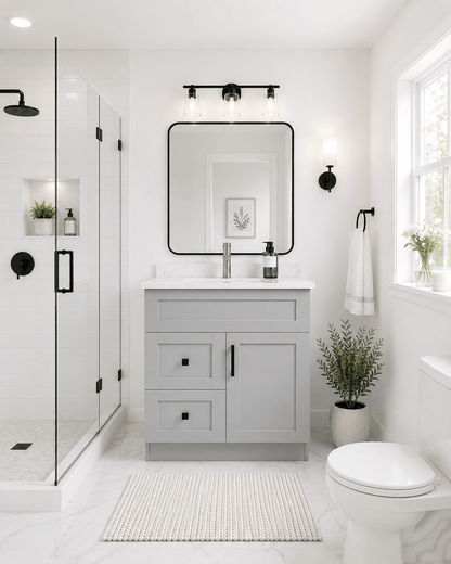 30" Modena MDF Shaker Bathroom Vanity - RenoPro Co.