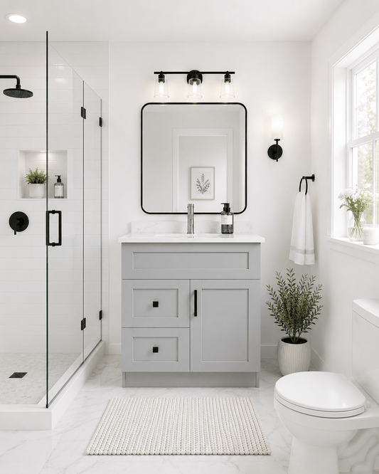 30" Modena MDF Shaker Bathroom Vanity - RenoPro Co.