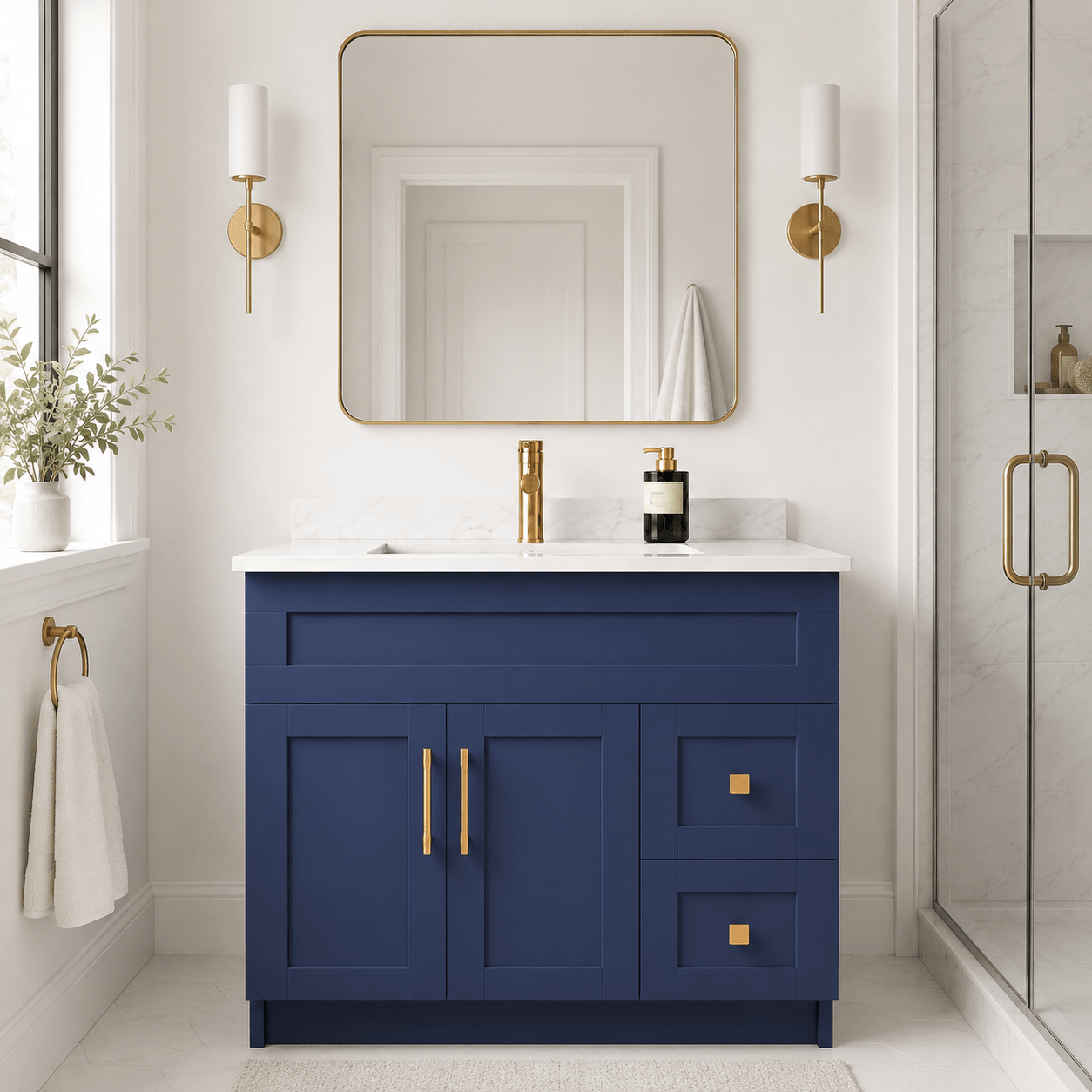 36" Modena MDF Shaker Free Standing Bathroom Vanity - RenoPro Co.