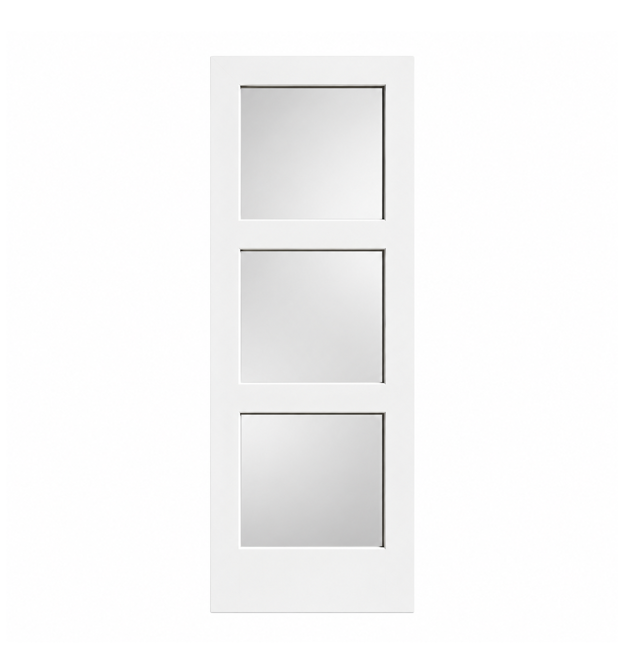 3 Panel Frosted Glass Interior Door
