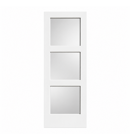 3 Panel Frosted Glass Interior Door