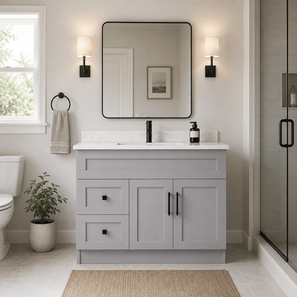 42" Modena MDF Shaker Free Standing Bathroom Vanity - RenoPro Co.