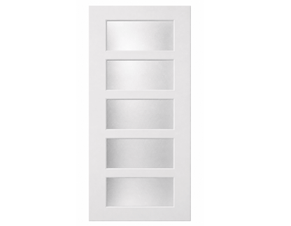 5 Panel Frosted Glass Interior Door - RenoPro Co.