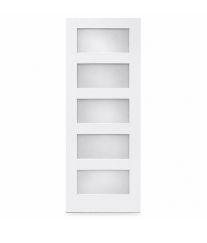 5 Panel Frosted Glass Interior Door - RenoPro Co.