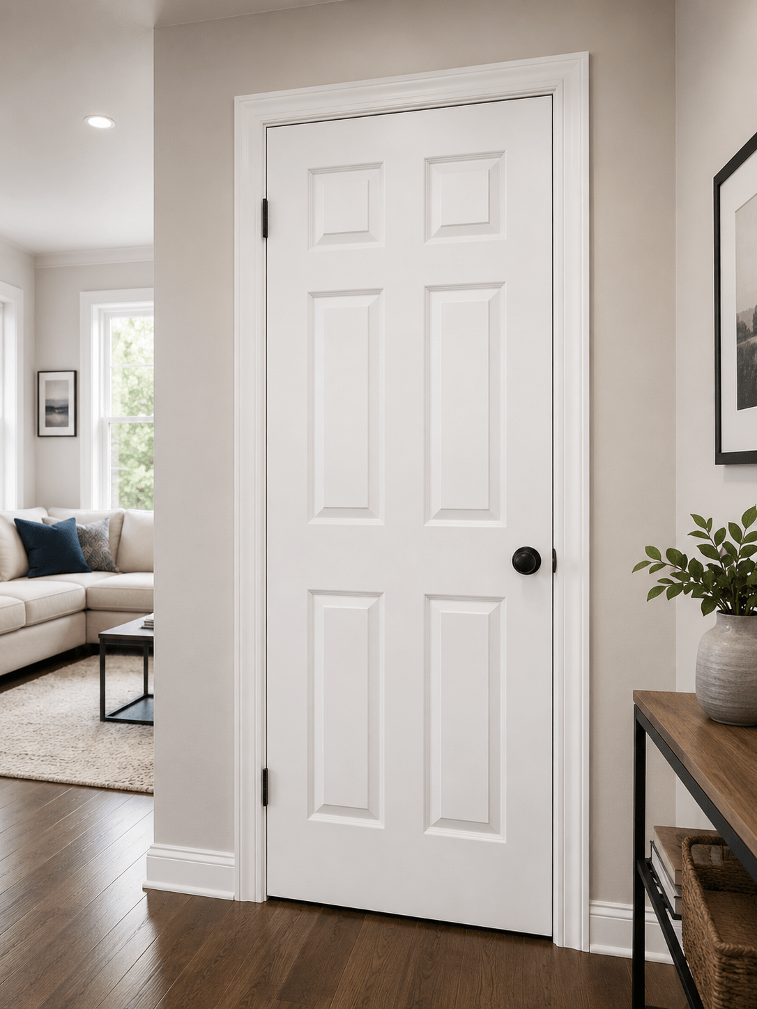 6 Panel Hollow Core Pre-Hung Interior Door - RenoPro Co.