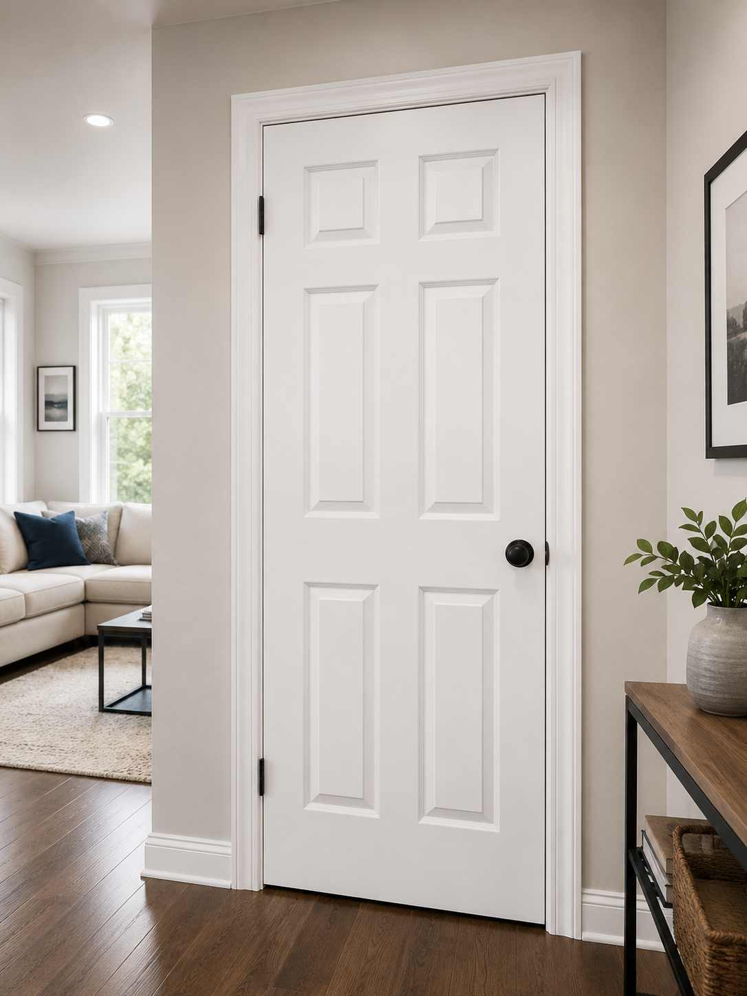 6 Panel Hollow Core Pre-Hung Interior Door