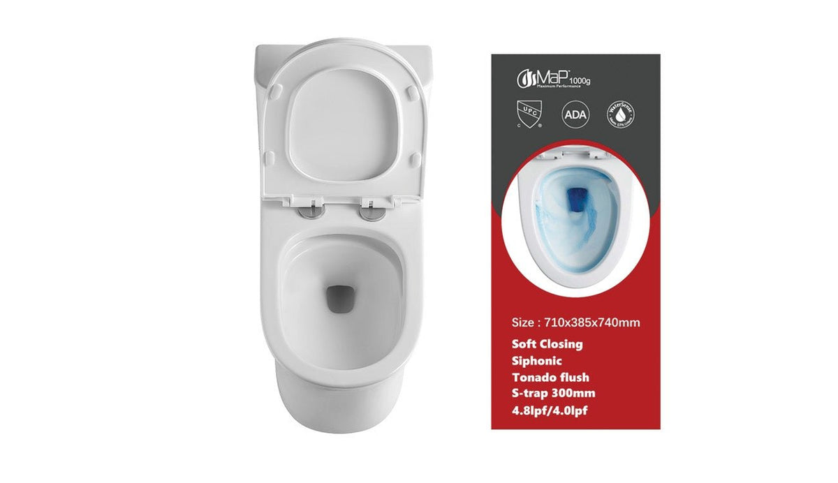 Astra One-Piece Dual Flush Modern Toilet - RenoPro Co.