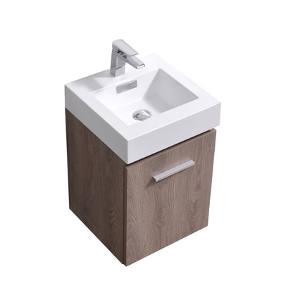 Bliss 16" Wall Mount Modern Bathroom Vanity - RenoPro Co.