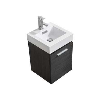 Bliss 16" Wall Mount Modern Bathroom Vanity - RenoPro Co.