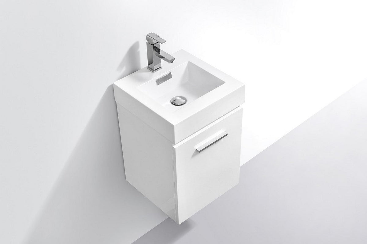 Bliss 16" Wall Mount Modern Bathroom Vanity - RenoPro Co.