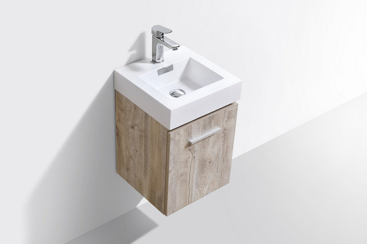 Bliss 16" Wall Mount Modern Bathroom Vanity - RenoPro Co.