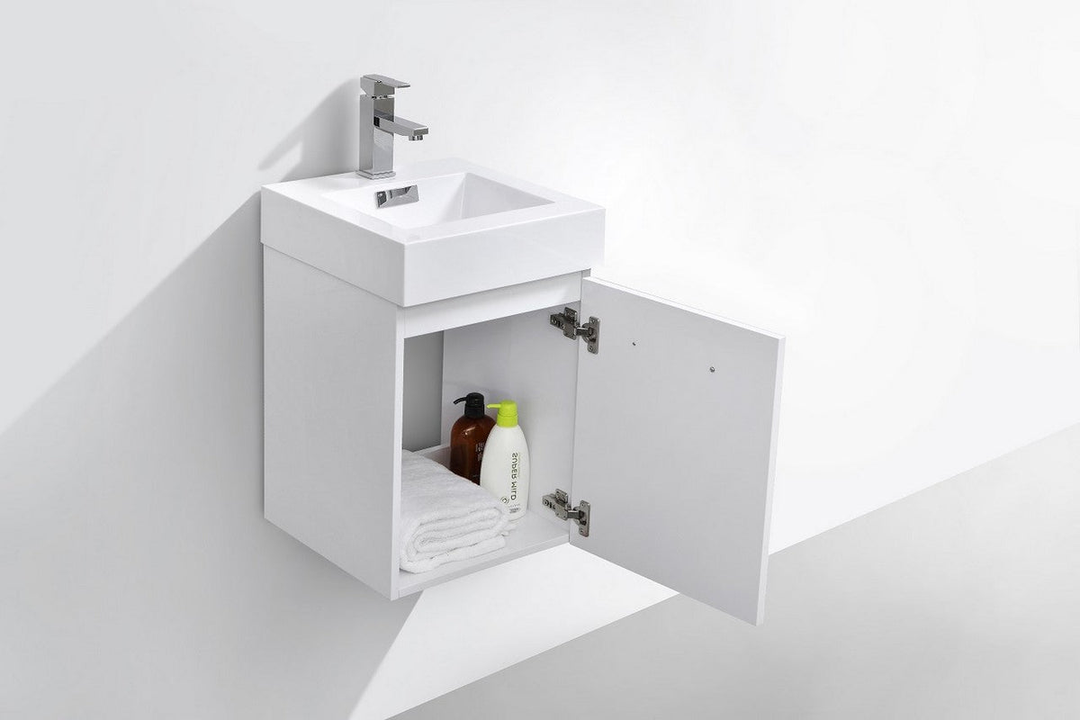 Bliss 16" Wall Mount Modern Bathroom Vanity - RenoPro Co.