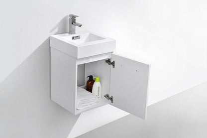 Bliss 16" Wall Mount Modern Bathroom Vanity - RenoPro Co.