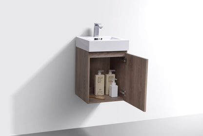 Bliss 16" Wall Mount Modern Bathroom Vanity - RenoPro Co.