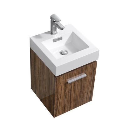 Bliss 16" Wall Mount Modern Bathroom Vanity - RenoPro Co.